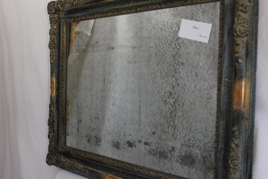 Restauro di un piccolo specchio, patina e ghiaccio Mercury 49 X 61 cm