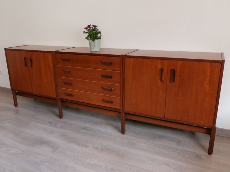 ENFILADE oder MODULARES BUFFET aus exotischem Holz, Schweizer Design 1960er Jahre