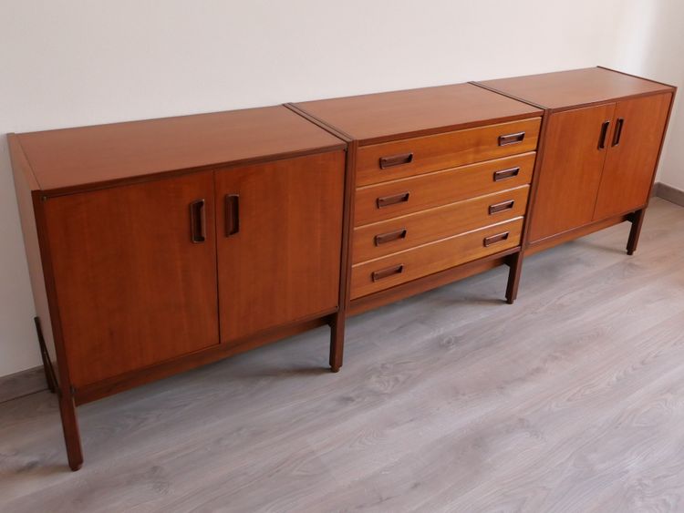 ENFILADE oder MODULARES BUFFET aus exotischem Holz, Schweizer Design 1960er Jahre