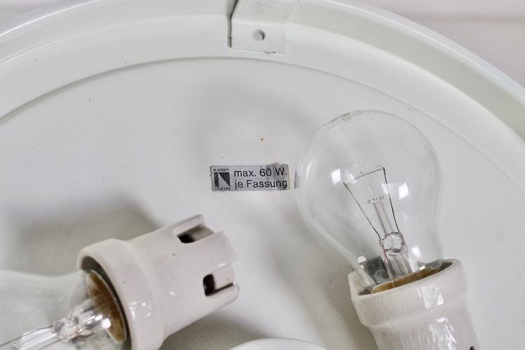 Round Ceiling Light in Frosted Glass