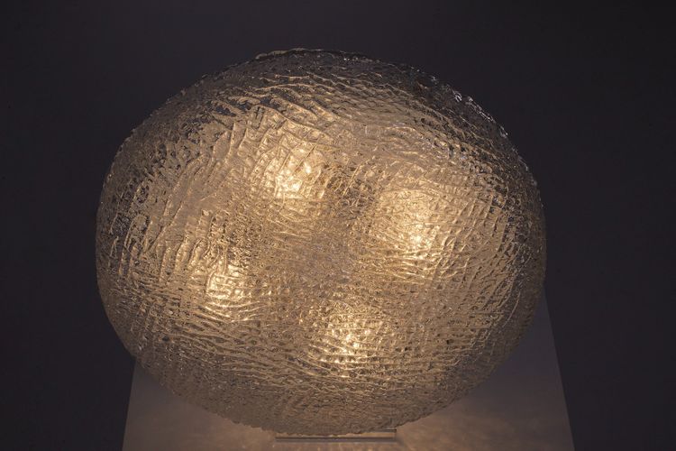 Round Ceiling Light in Frosted Glass