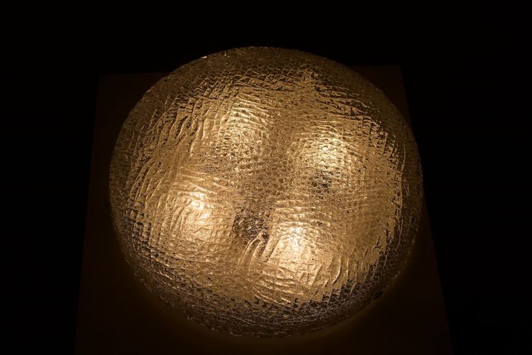 Round Ceiling Light in Frosted Glass