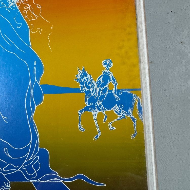 Acquerello di Delacoux, XX secolo, cornice dorata