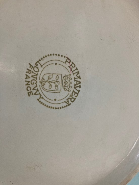Large hollow dish in Longwy enamels.