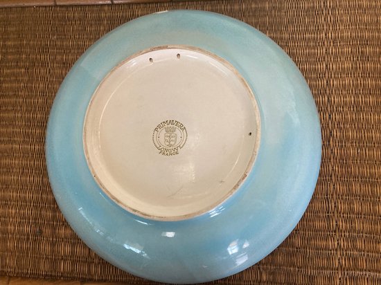 Large hollow dish in Longwy enamels.