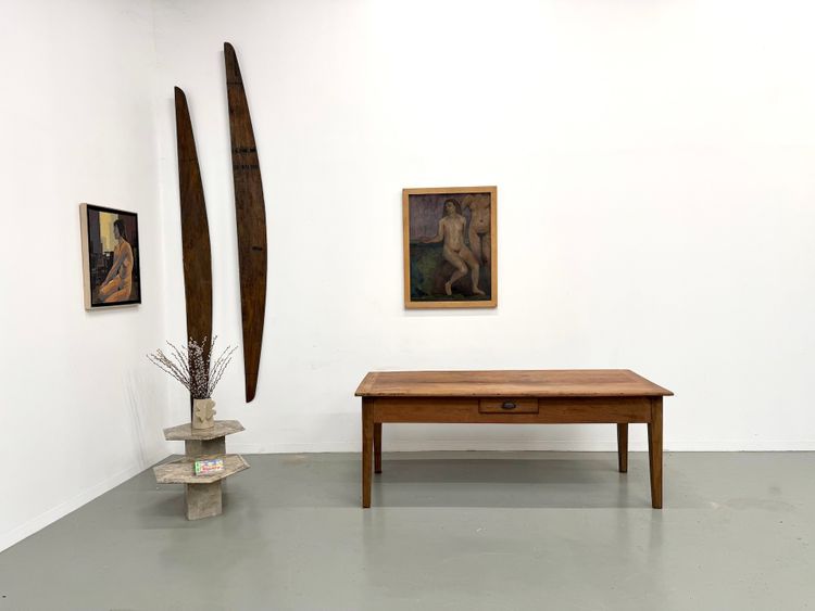 Large Solid Walnut Dining Table - Spindle Legs