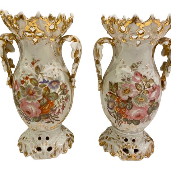 Pair of Paris porcelain vases