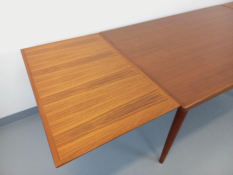 Vintage rectangular Scandinavian Dyrlund dining table from the 1960s in teak