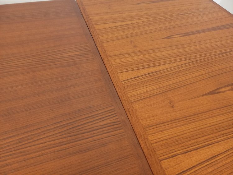 Vintage rectangular Scandinavian Dyrlund dining table from the 1960s in teak