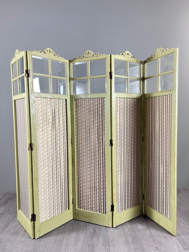 Five-panel Screen In The Louis XVI Style, 19th Century