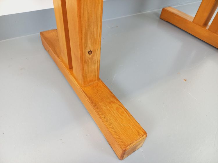 Rectangular dining table by Charlotte Perriand, Les Arcs vintage pine, 1970s