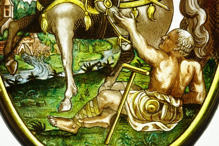 Vitrail - Vitraux - La charité de Saint Martin