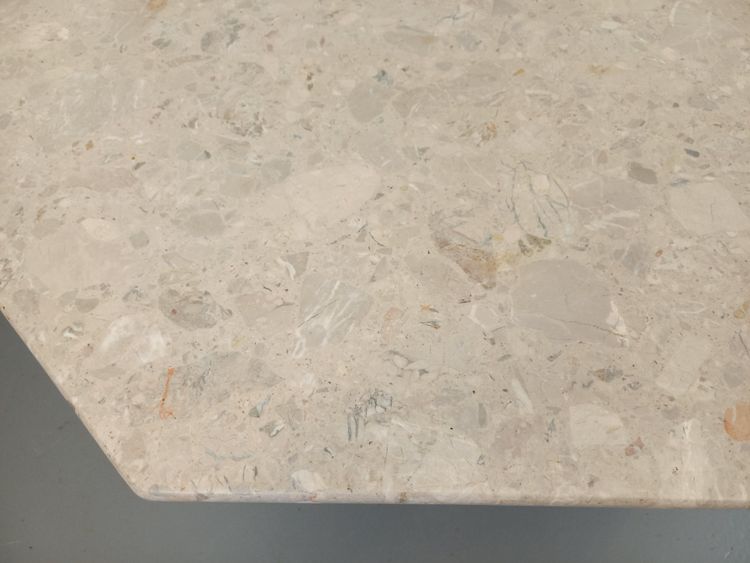 Vintage octagonal marble dining table from the 70s/80s