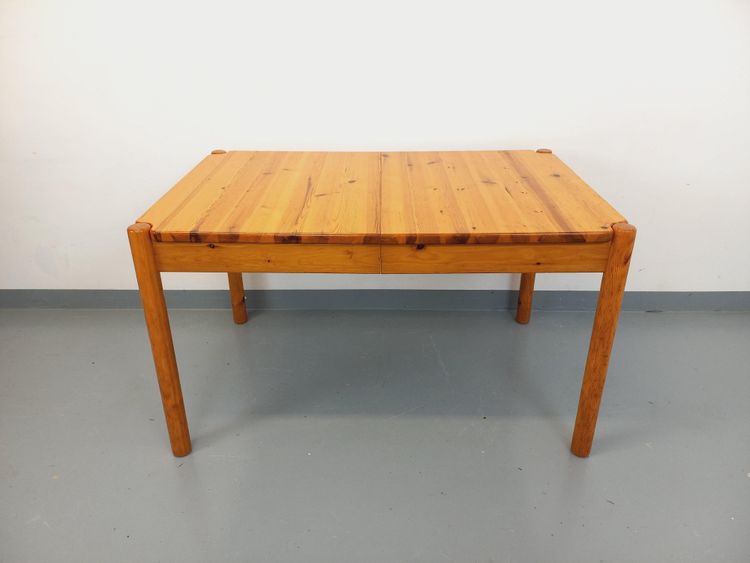 Vintage rectangular pine dining table from the 1960s/70s with extension