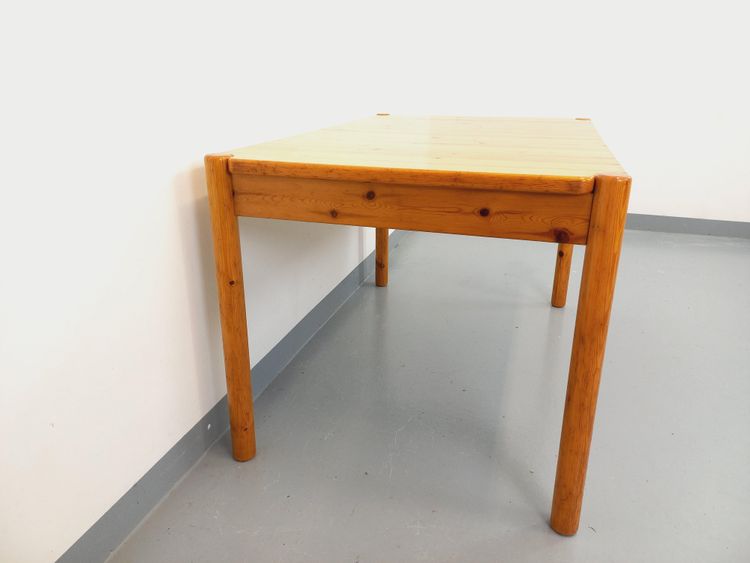 Vintage rectangular pine dining table from the 1960s/70s with extension