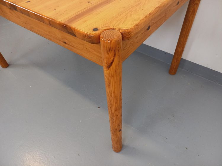Vintage rectangular pine dining table from the 1960s/70s with extension