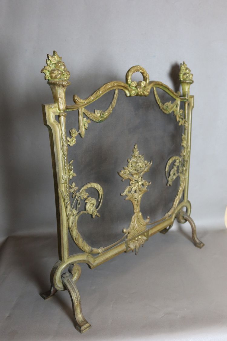 Gilded bronze fire front 19th century