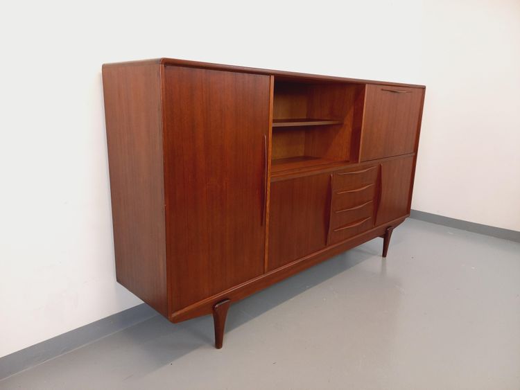 Credenza scandinava vintage in teak degli anni '50 e '60