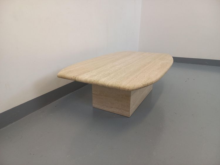 Vintage travertine coffee table from the 80s