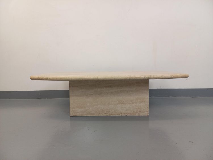 Vintage travertine coffee table from the 80s