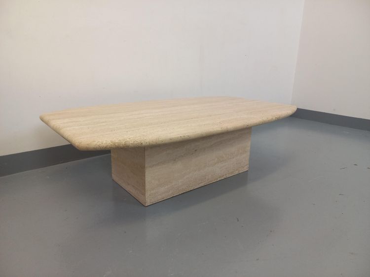 Vintage travertine coffee table from the 80s