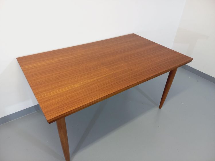 Vintage Scandinavian style teak dining table from the 1950s/60s with extensions