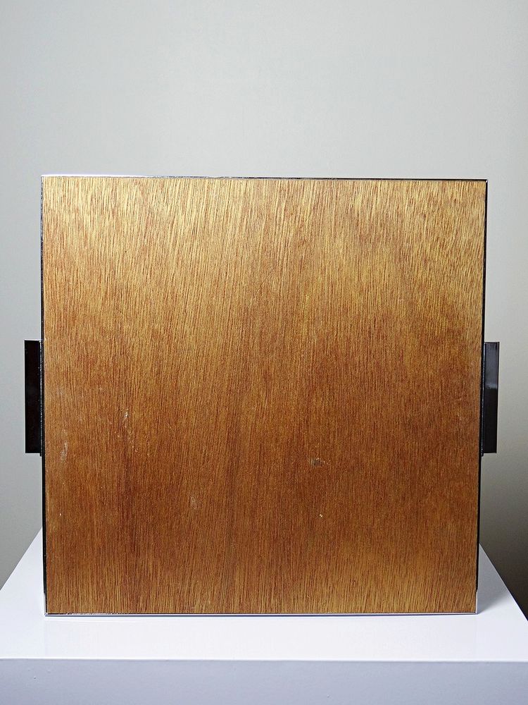 Mid-century chic Chrome, cork and glass plate tray from the 70s