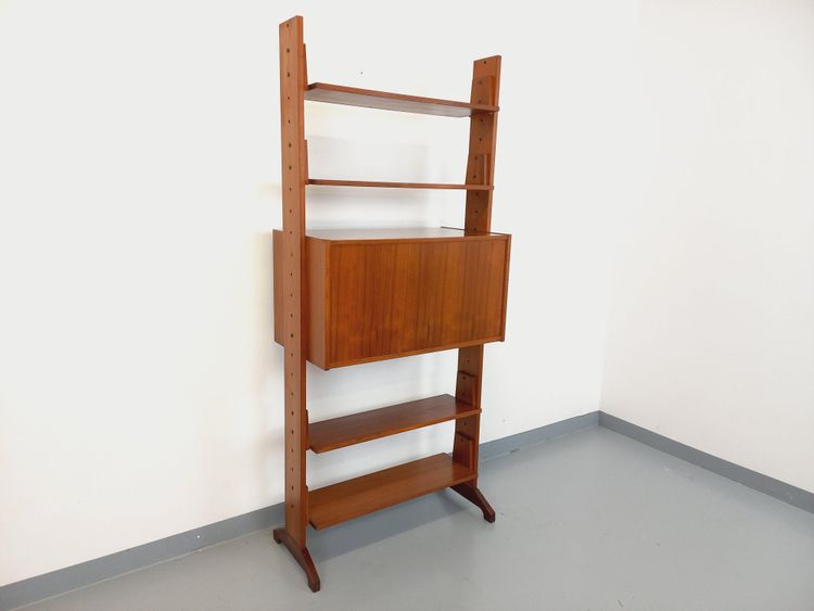 Vintage 1960s modular teak secretary bookcase/shelf