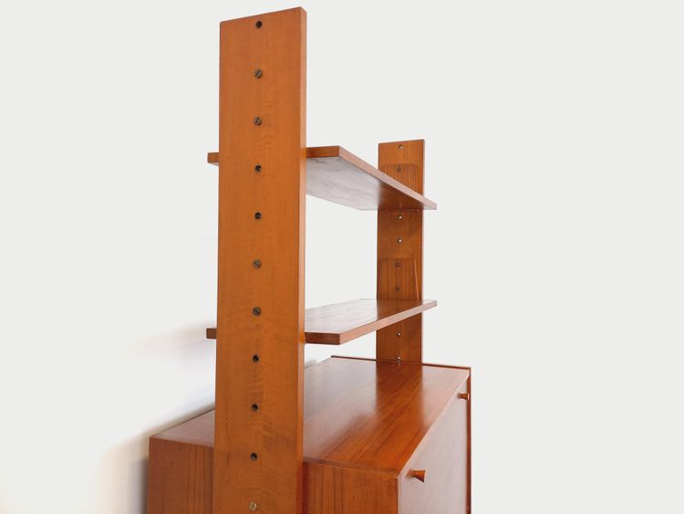 Vintage 1960s modular teak secretary bookcase/shelf