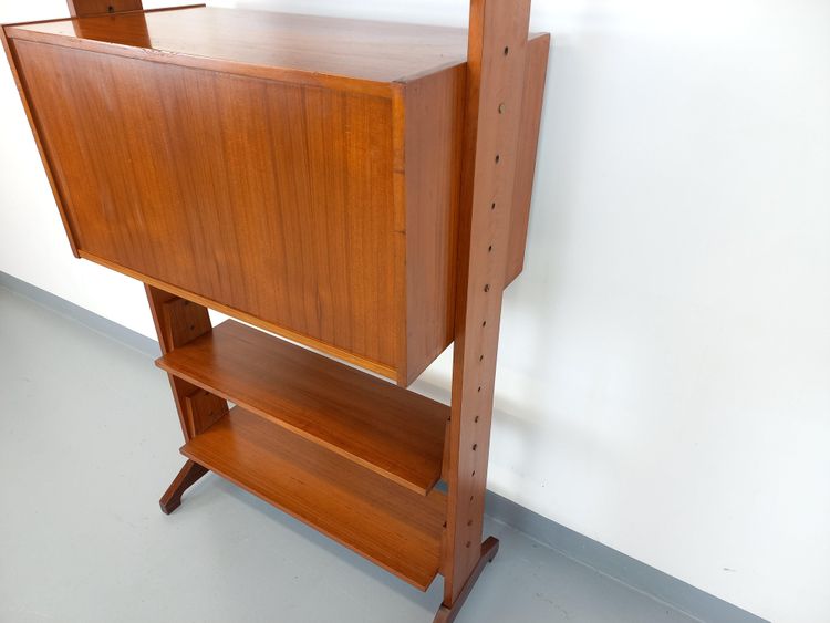 Vintage 1960s modular teak secretary bookcase/shelf