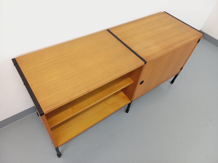 Enfilade moderniste vintage ARP Minvielle par Guariche Mortier Motte en bois