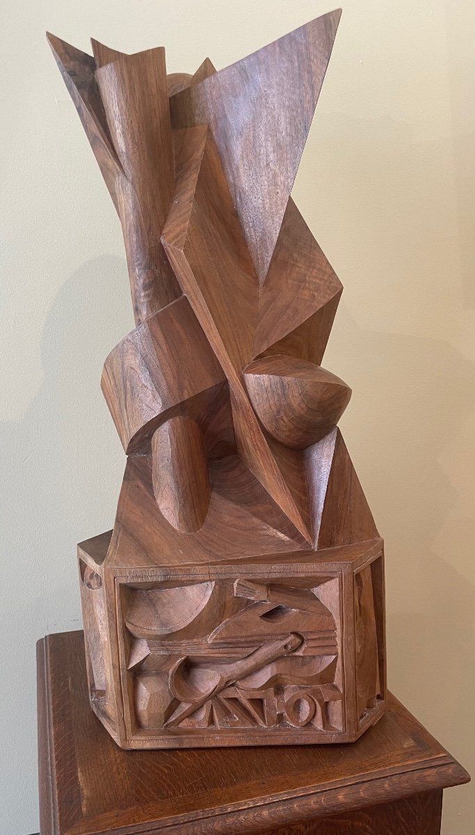 François Brochet, Hommage à La Musique, Noyer Sculpté