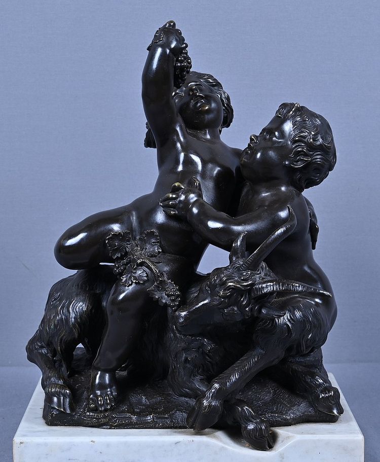Bronze sculpture "The Childhood of Bacchus" after Clodion – Part 2, 19th century
