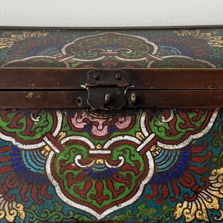 Bronze cloisonné box, China, 19th century
