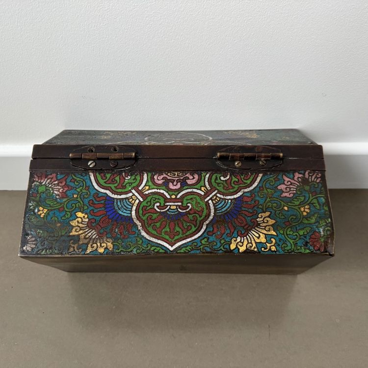 Bronze cloisonné box, China, 19th century