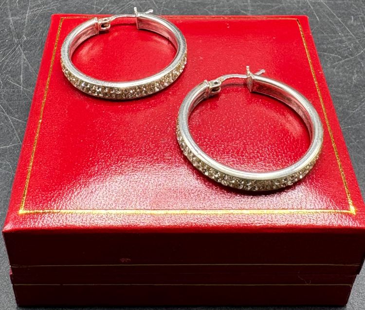 ORECCHINI IN ARGENTO E STRASS