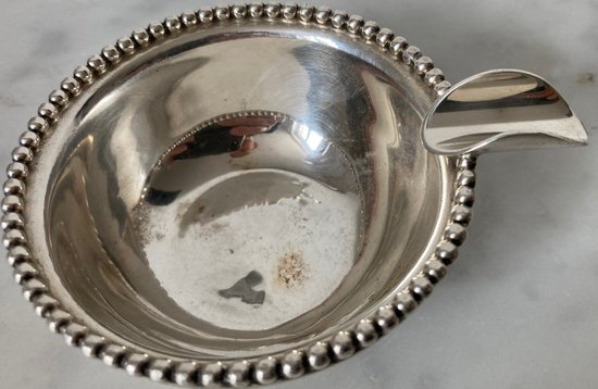 Jean DESPRES (1889-1980) - Ashtray in round form - silver plated metal - signed - Circa 1950