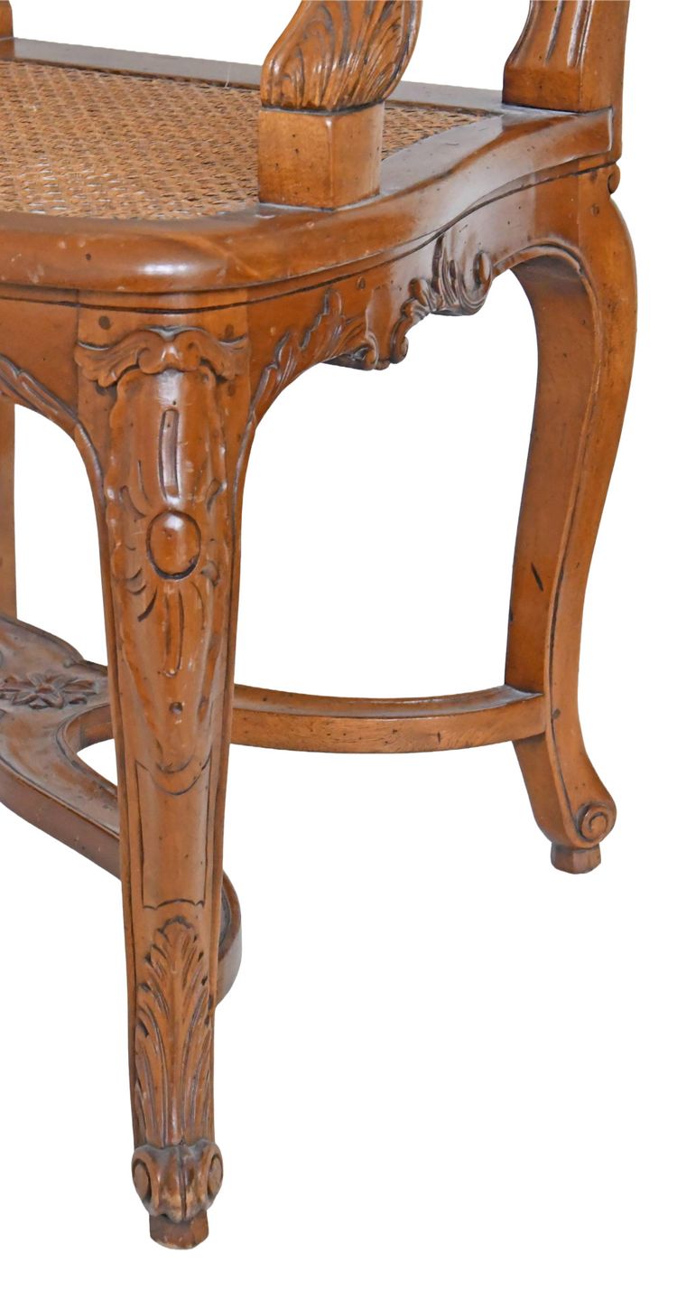 Coppia di poltrone in canna in stile Regency