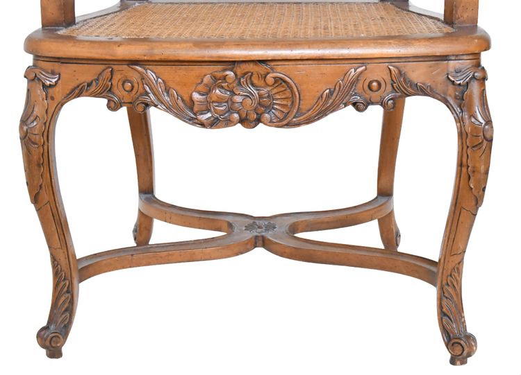 Coppia di poltrone in canna in stile Regency