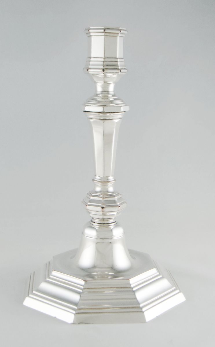 CHRISTOFLE Paris – Silver-plated copper torch, Cluny model