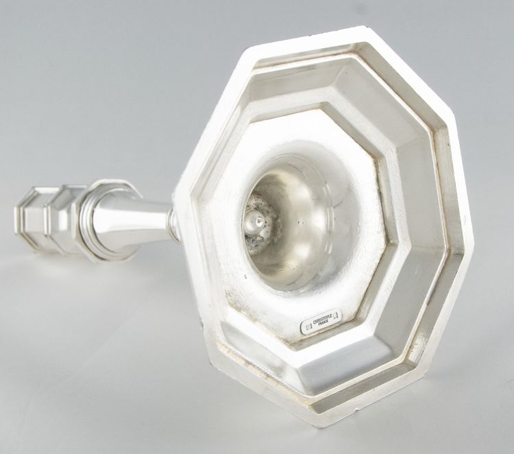 CHRISTOFLE Paris – Silver-plated copper torch, Cluny model