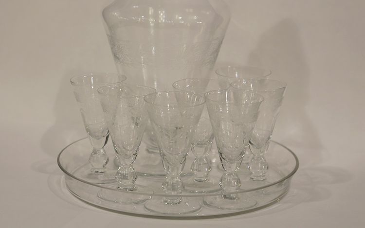 Cristal, service à liqueur