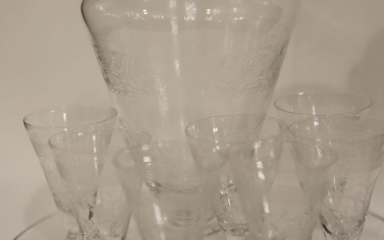 Cristal, service à liqueur