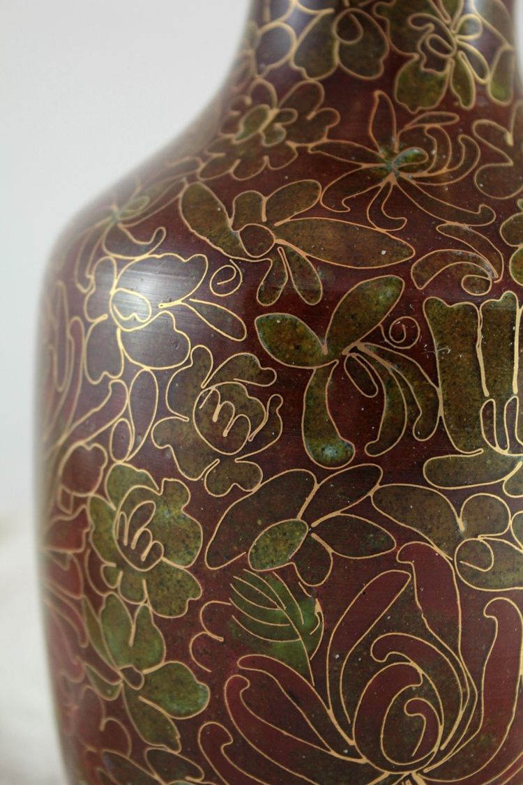 Cloisonné enamel vase, China, mid-20th century
