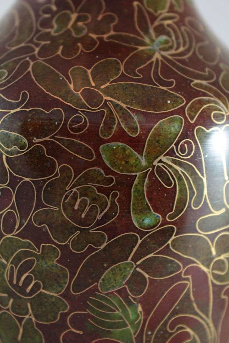 Cloisonné enamel vase, China, mid-20th century