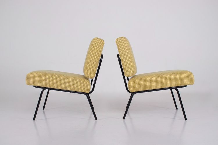 Pair of Florence Knoll Model 31 lounge chairs, Kvadrat fabric