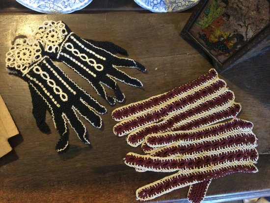 Gants anciens au crochet 