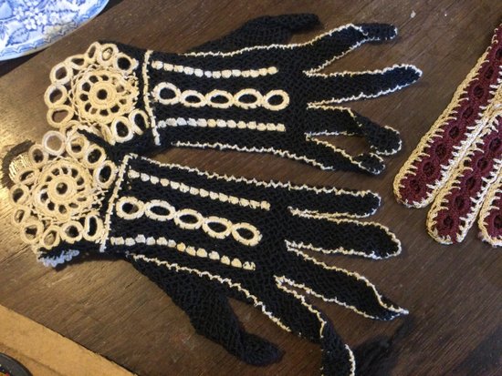 Gants anciens au crochet 