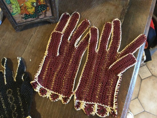 Gants anciens au crochet 