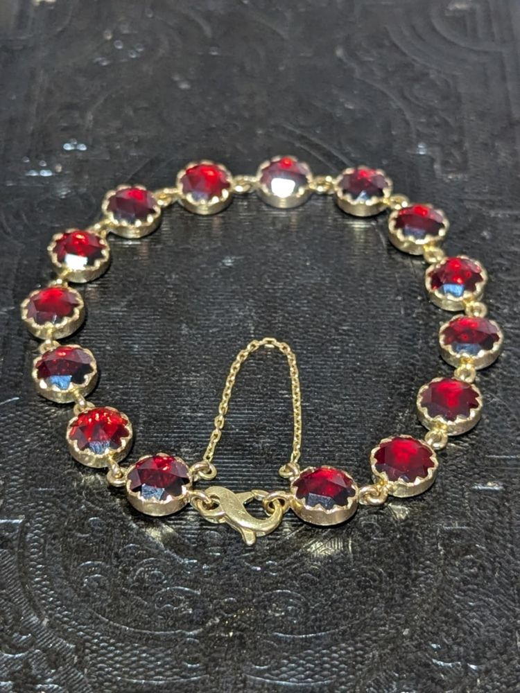 Bracciale in oro 18k e granato catalano Bracciale tradizionale catalano 19,1 g